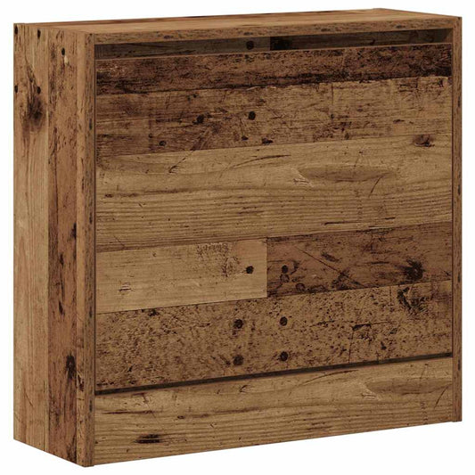 Skříň Na Obuv 60 X 21 X 57 Cm Kompozitní Dřevo Staré Dřevo
