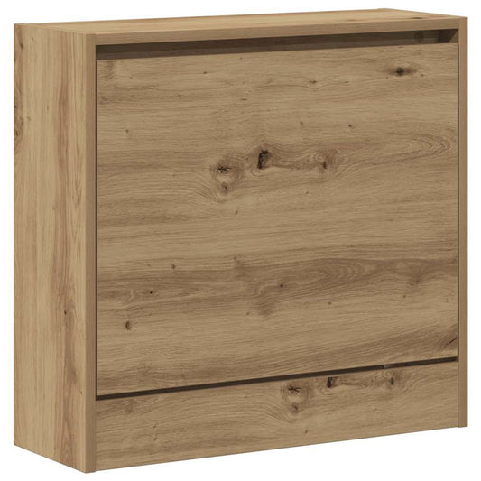 Skříň Na Obuv 60 X 21 X 57 Cm Kompozitní Dřevo Artisanový Dub