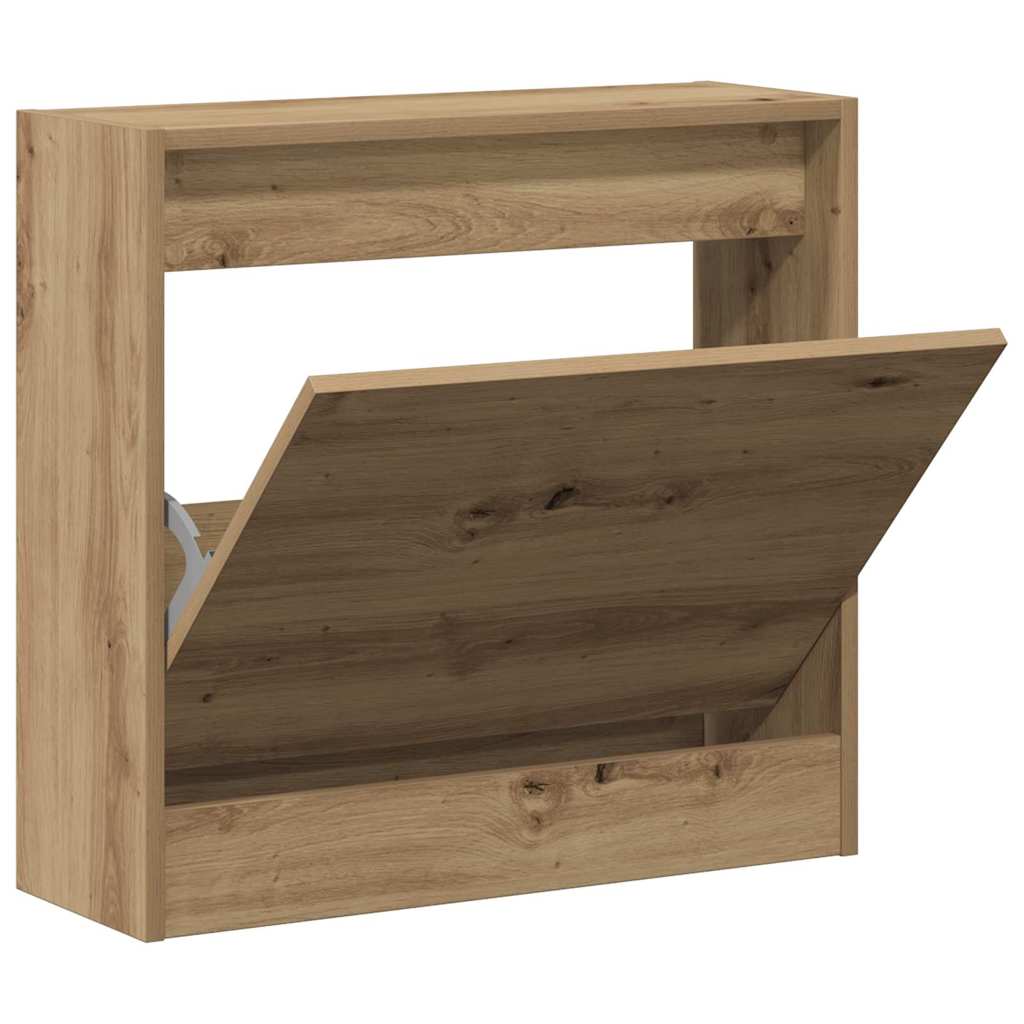 Skříň Na Obuv 60 X 21 X 57 Cm Kompozitní Dřevo Artisanový Dub