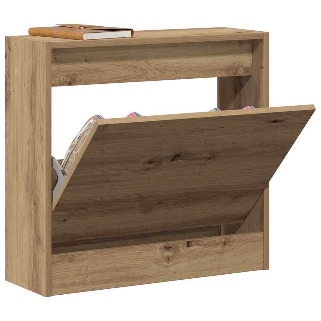 Skříň Na Obuv 60 X 21 X 57 Cm Kompozitní Dřevo Artisanový Dub