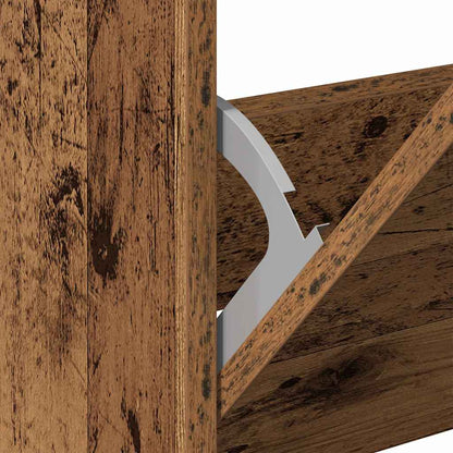 Skříň Na Obuv 80 X 21 X 125,5 Cm Kompozitní Dřevo Staré Dřevo