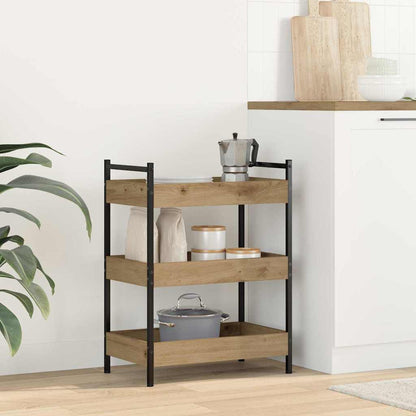 Kuchyňský Vozík Artisanový Dub 50 X 30 X 70 Cm Kompozitní Dřevo