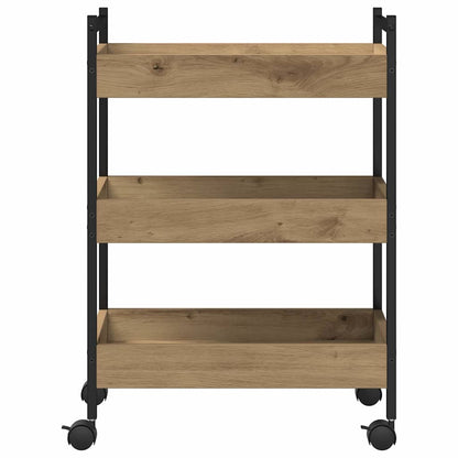Kuchyňský Vozík Artisanový Dub 50 X 30 X 70 Cm Kompozitní Dřevo