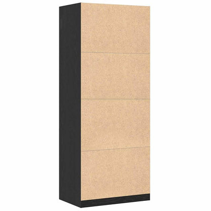 Šatní Skříň Černý Dub 80 X 50 X 200 Cm Kompozitní Dřevo