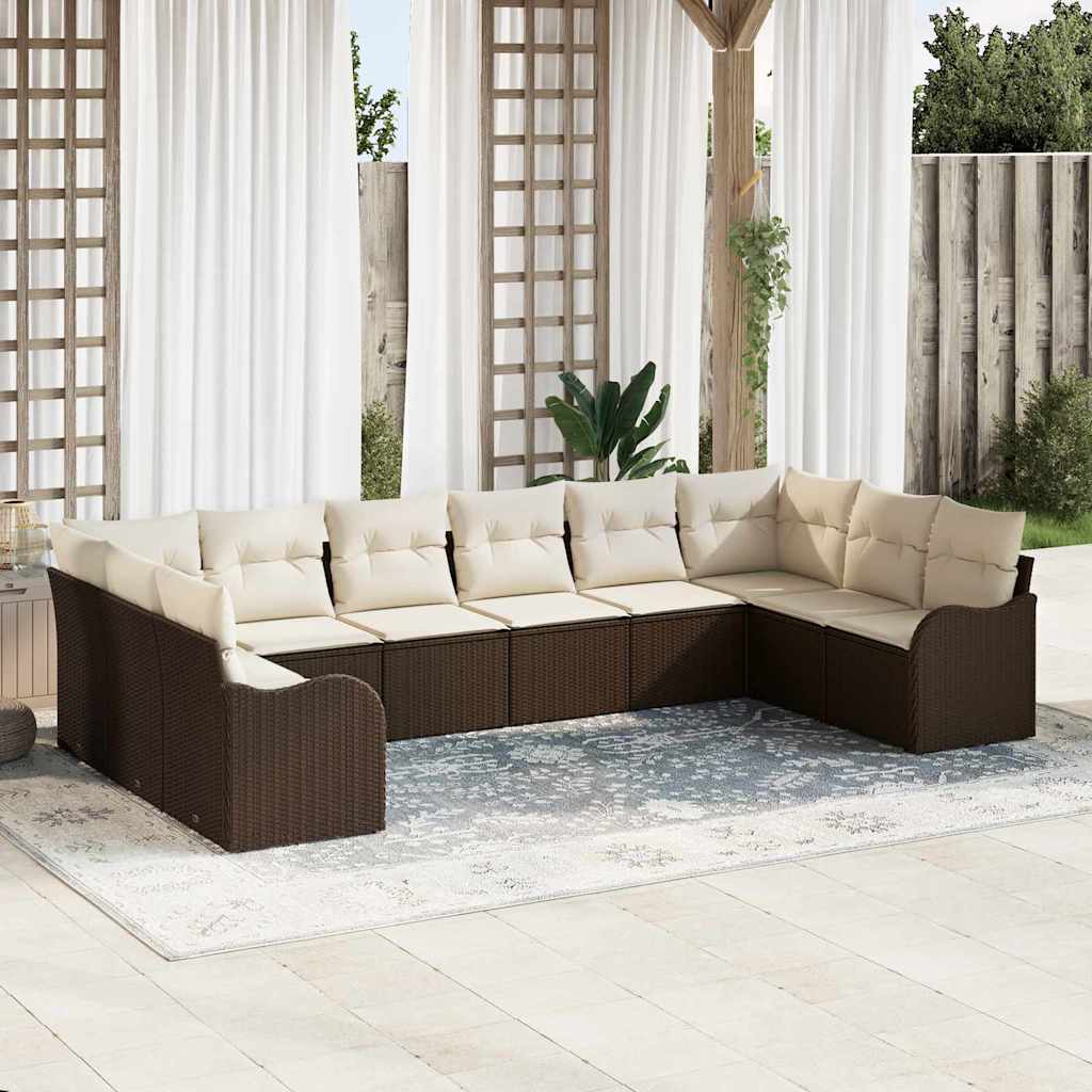 Sada Zahradních Pohovek Černá 344 X 177,5 X 85 Cm Polyratan