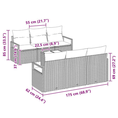 Set Pohovek 7 Ks 6-Počet Míst Polyratan