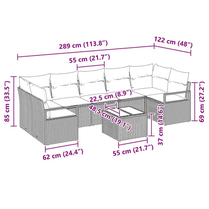Set Pohovek 8 Ks 7-Počet Míst Polyratan