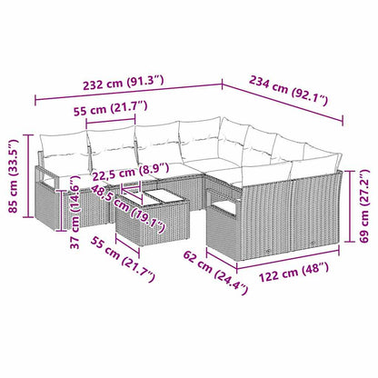 Set Pohovek 9 Ks 8-Počet Míst Polyratan