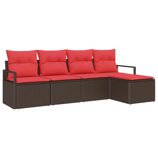 Set Pohovek S Polštářem 5 Pcs Polyratan