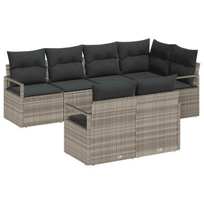 Set Pohovek 7 Ks Černá Polyratan