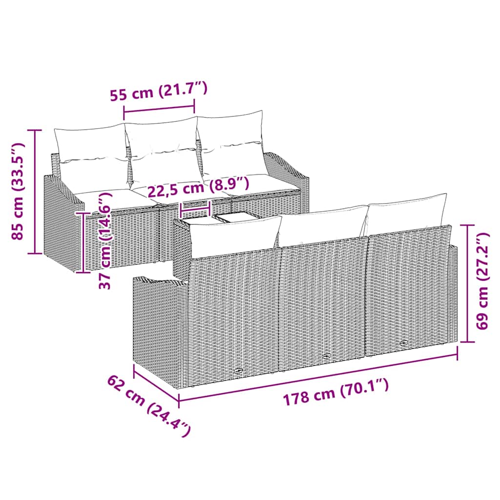 Set Pohovek 7 Ks Polyratan