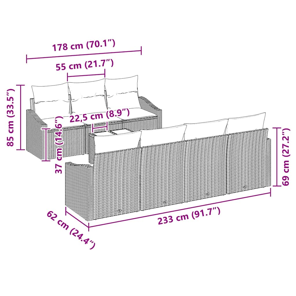 Set Pohovek 8 Ks Polyratan