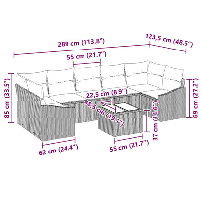 Set Pohovek 55 X 55 X 37 Cm Polyratan
