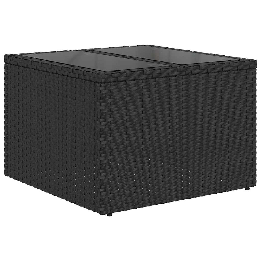 Set Pohovek 8 Ks 7-Počet Míst Černá A Tyrkysová Polyratan