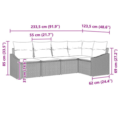 Set Pohovek 5 Ks Polyratan