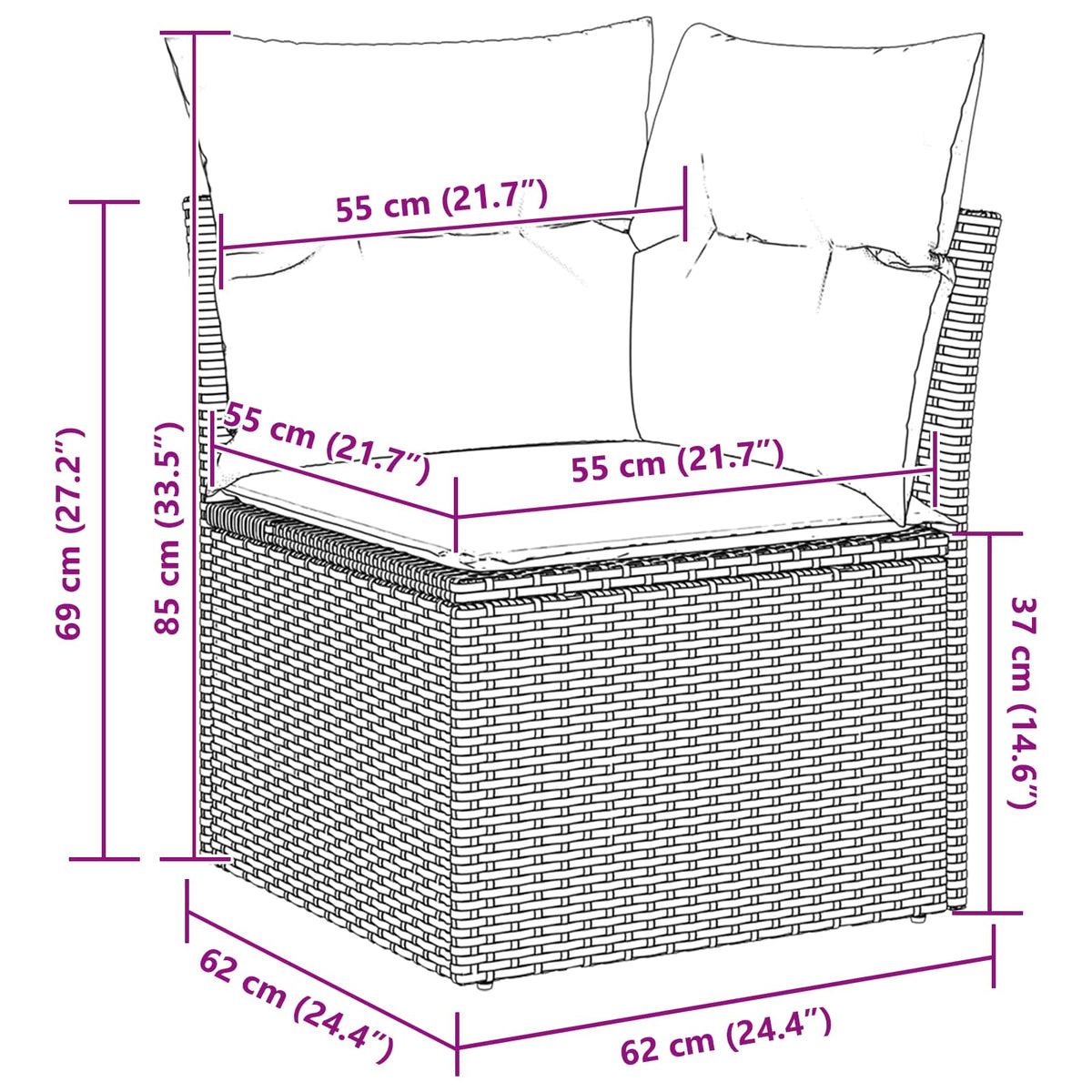 Set Pohovek 6 Ks Polyratan