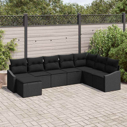 Set Pohovek 9 Ks Černá Polyratan