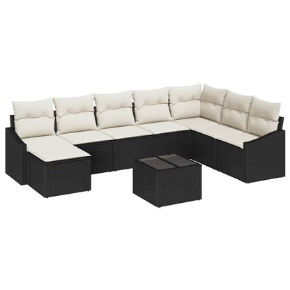 Set Pohovek 9 Ks Černá Polyratan