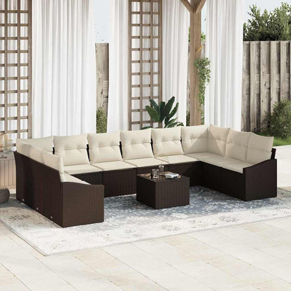 Set Pohovek 10 Ks Černá Polyratan