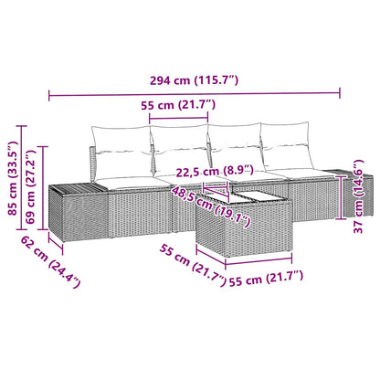 Set Pohovek 5 Ks Polyratan