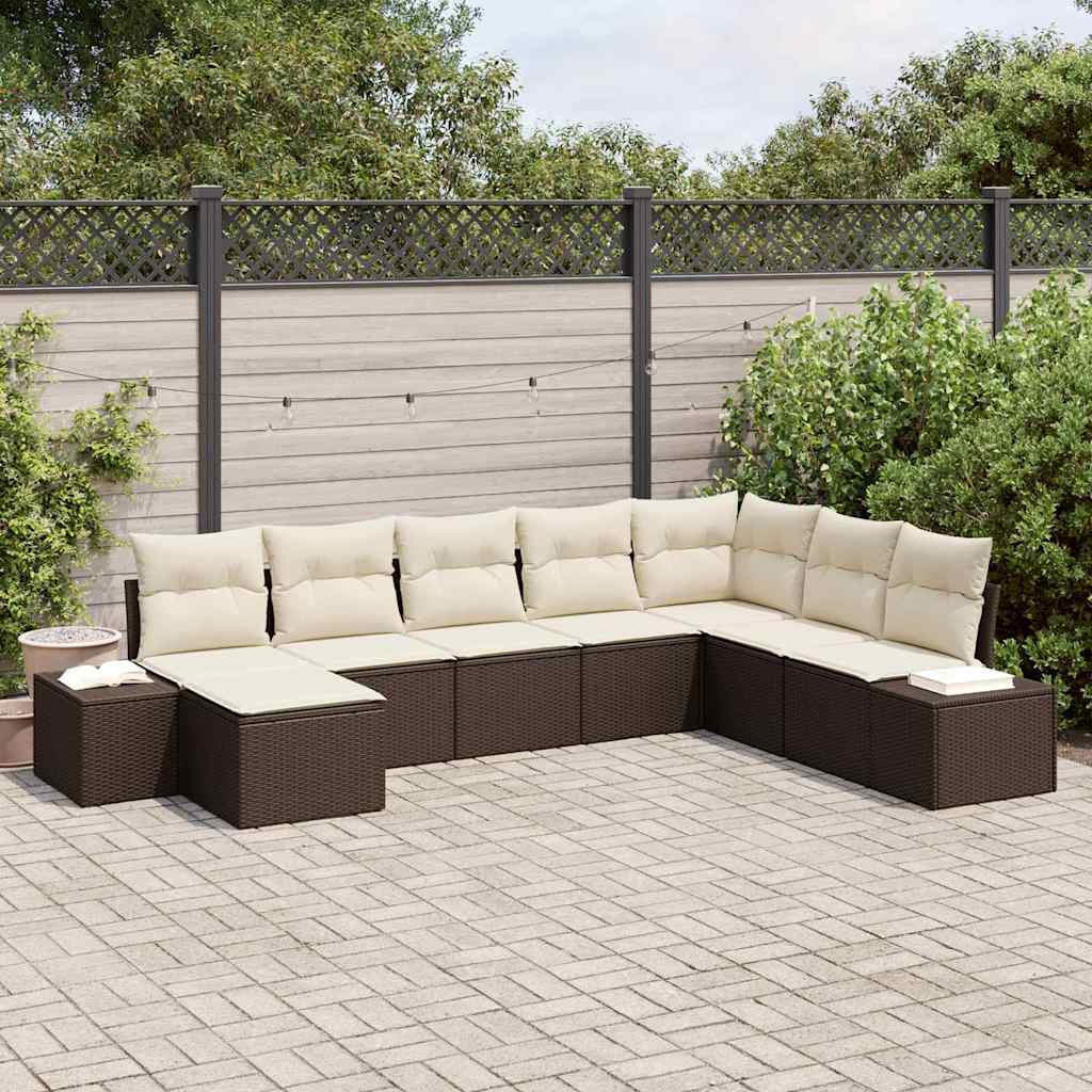 Sada Zahradních Pohovek 9 Ks Černá Polyratan