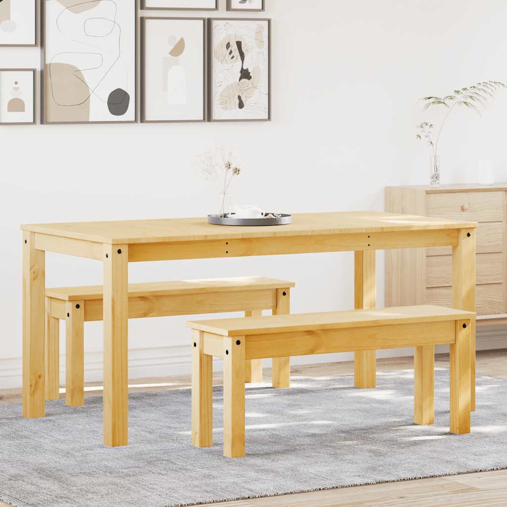Jídelní Set 3 Kusů Panama Borovicový Masiv