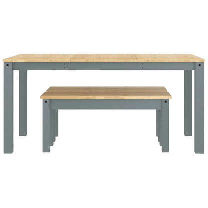 Jídelní Set Ze 3 Kusů "Panama" Grey Borovicový Masiv Šedá