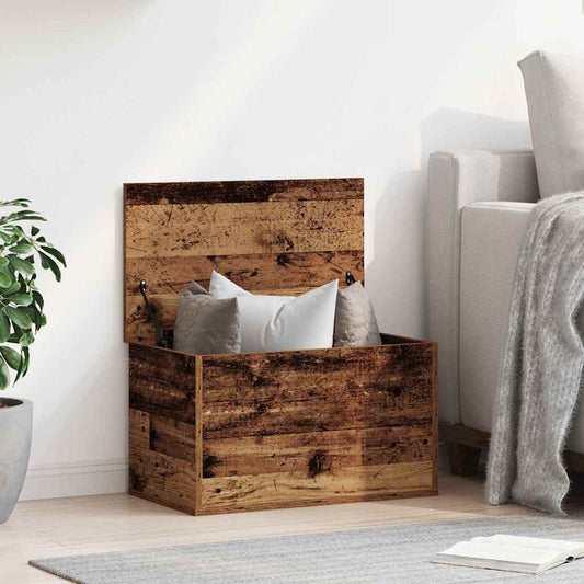 Úložná Krabice Staré Dřevo 60 X 35 X 35 Cm Kompozitní Dřevo