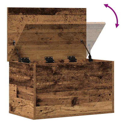 Úložná Krabice Staré Dřevo 60 X 35 X 35 Cm Kompozitní Dřevo