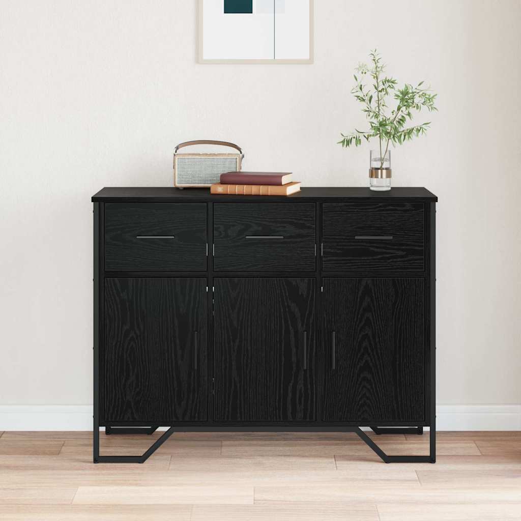 Servírovací Skříň Se Zásuvkou Černý Dub 97 X 32,5 X 74,5 Cm