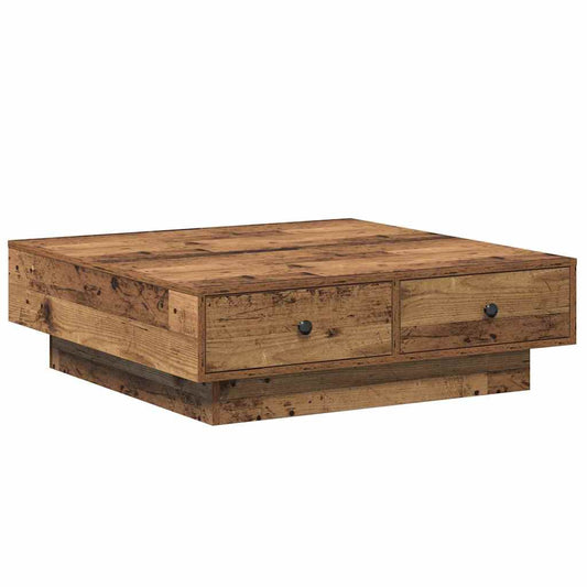 Konferenční Stolek Staré Dřevo 90 X 90 X 28 Cm Kompozitní Dřevo