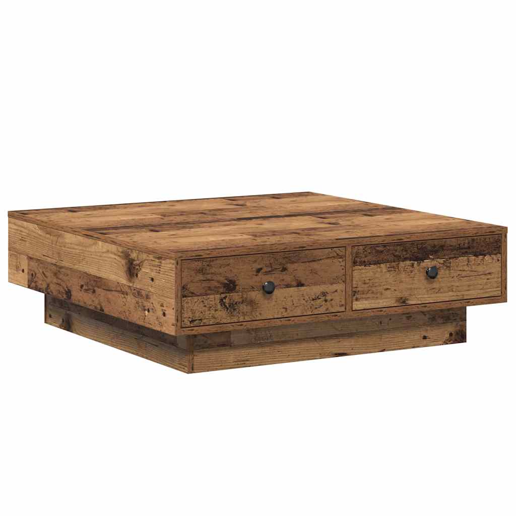 Konferenční Stolek Staré Dřevo 90 X 90 X 28 Cm Kompozitní Dřevo