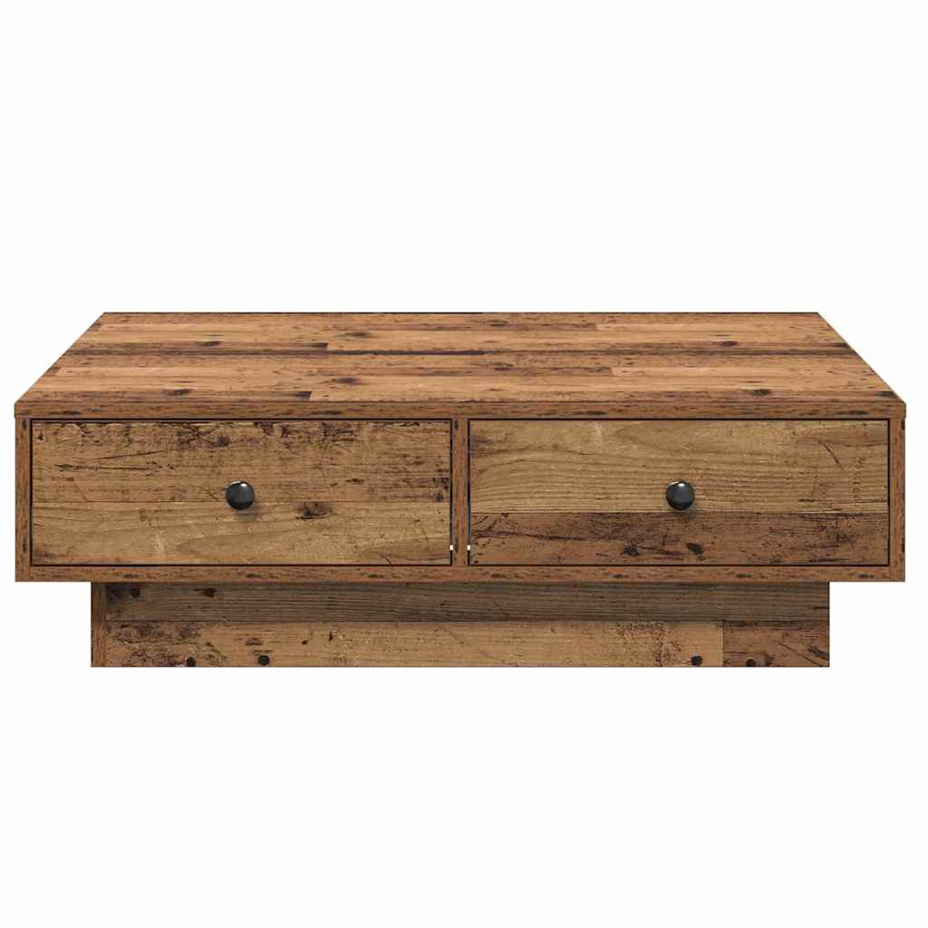 Konferenční Stolek Staré Dřevo 90 X 90 X 28 Cm Kompozitní Dřevo