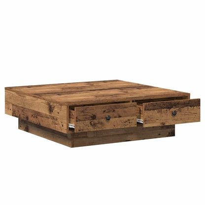 Konferenční Stolek Staré Dřevo 90 X 90 X 28 Cm Kompozitní Dřevo
