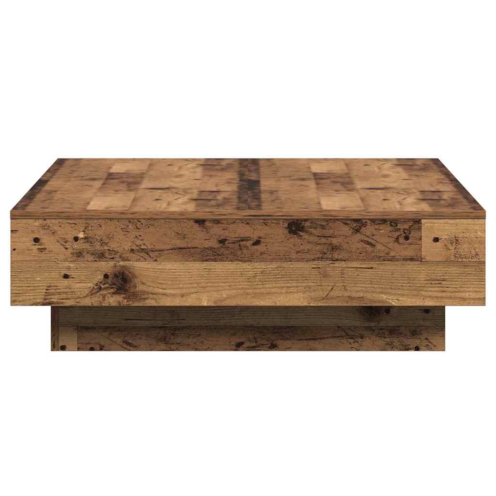 Konferenční Stolek Staré Dřevo 90 X 90 X 28 Cm Kompozitní Dřevo