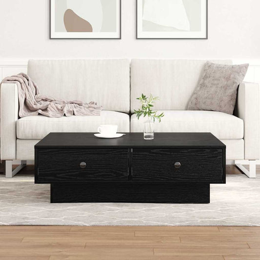 Konferenční Stolek Černý Dub 90 X 90 X 28 Cm Kompozitní Dřevo
