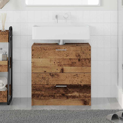 Koupelnová Skříň Staré Dřevo 59 X 37 X 59 Cm Kompozitní Dřevo