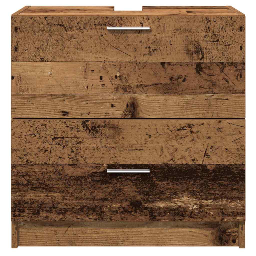 Koupelnová Skříň Staré Dřevo 59 X 37 X 59 Cm Kompozitní Dřevo