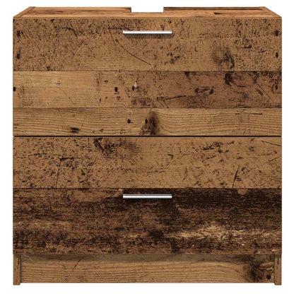 Koupelnová Skříň Staré Dřevo 59 X 37 X 59 Cm Kompozitní Dřevo