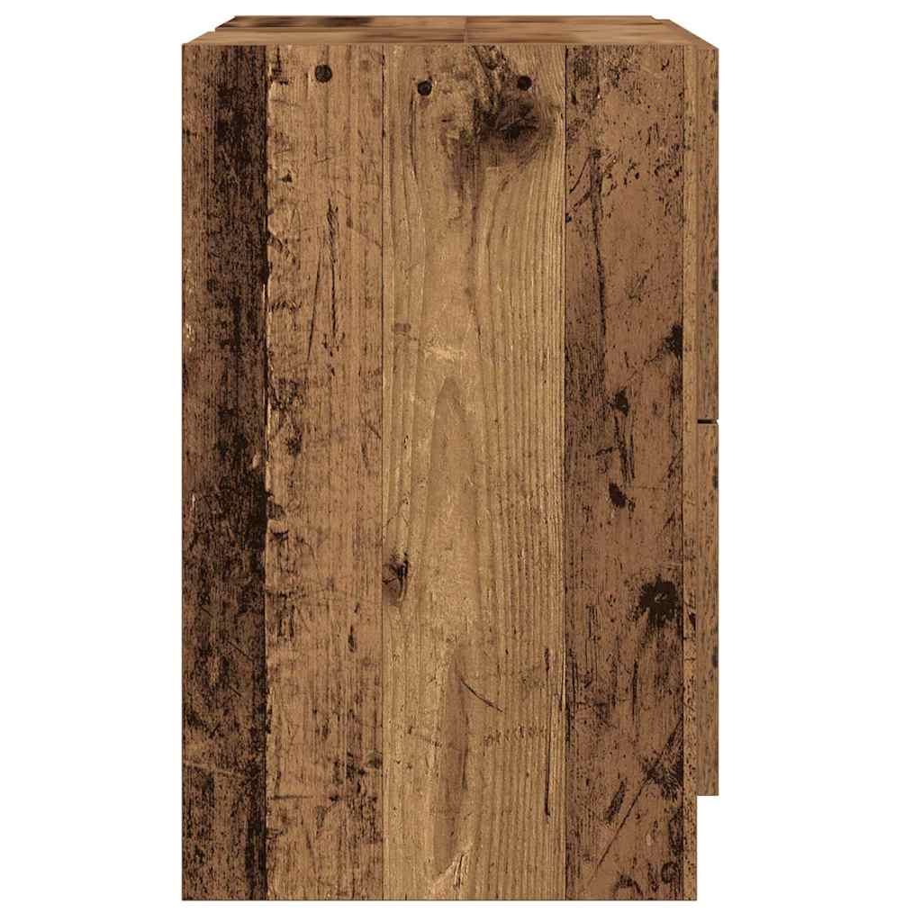 Koupelnová Skříň Staré Dřevo 59 X 37 X 59 Cm Kompozitní Dřevo
