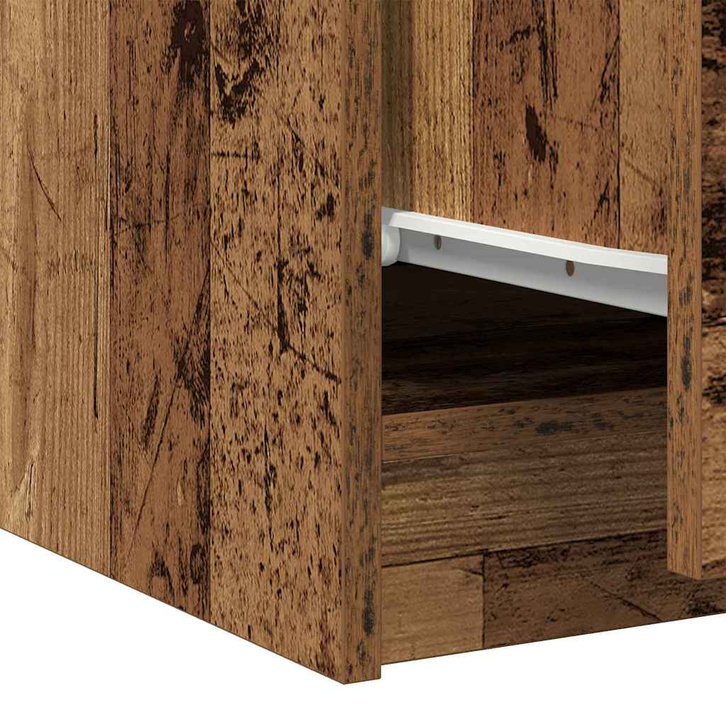 Koupelnová Skříň Staré Dřevo 78 X 37 X 59 Cm Kompozitní Dřevo