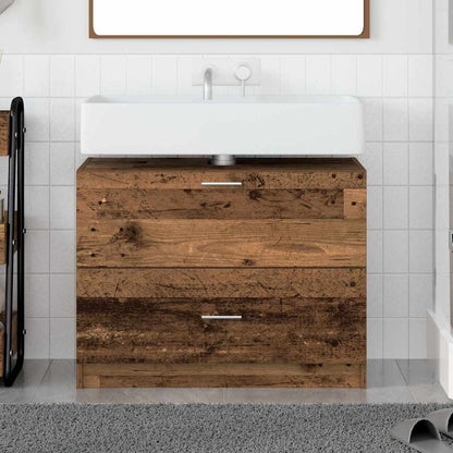 Koupelnová Skříň Staré Dřevo 78 X 37 X 59 Cm Kompozitní Dřevo
