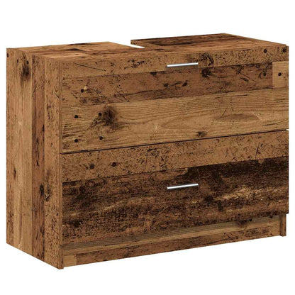 Koupelnová Skříň Staré Dřevo 78 X 37 X 59 Cm Kompozitní Dřevo