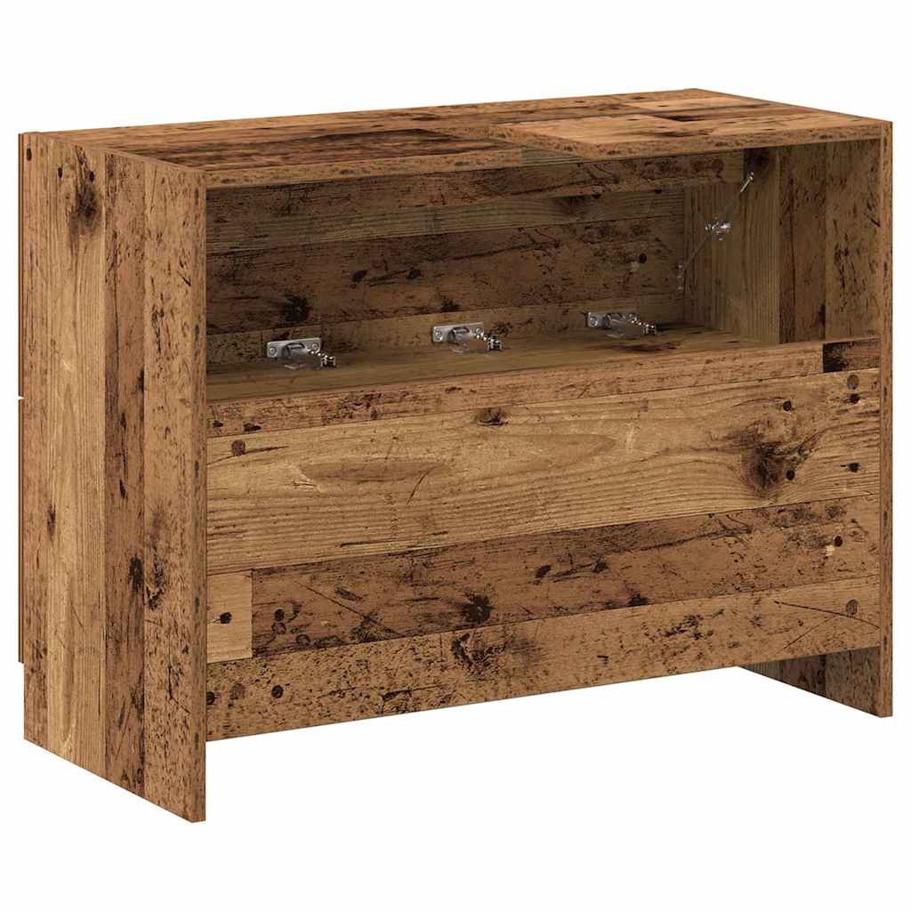 Koupelnová Skříň Staré Dřevo 78 X 37 X 59 Cm Kompozitní Dřevo