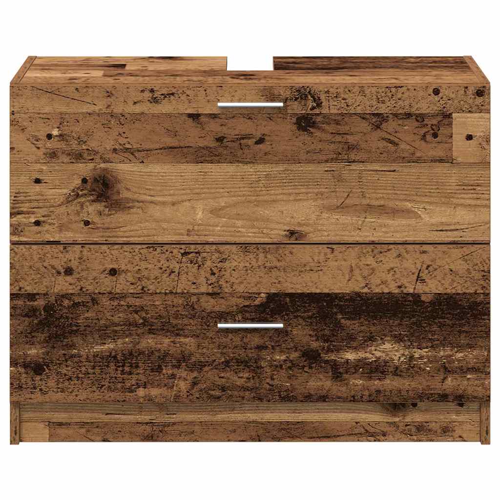 Koupelnová Skříň Staré Dřevo 78 X 37 X 59 Cm Kompozitní Dřevo