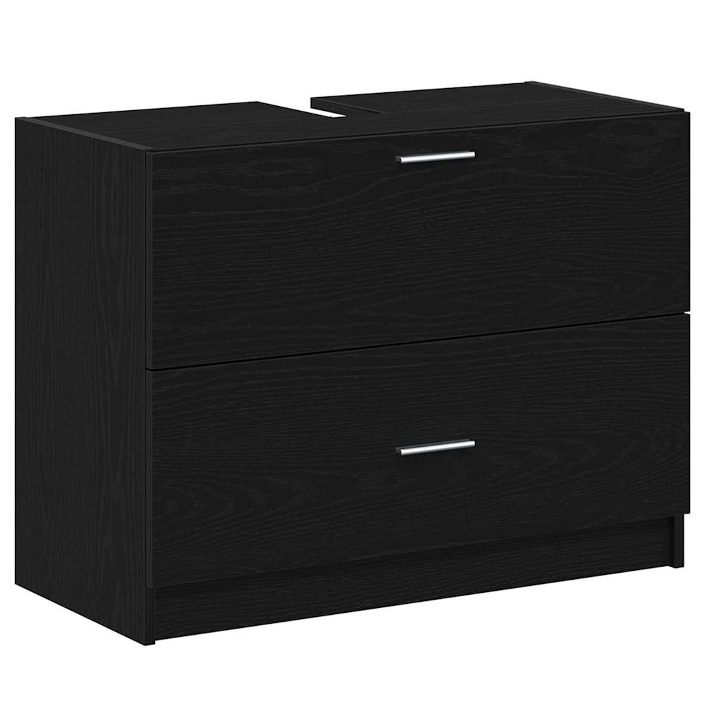 Koupelnová Skříň Černý Dub 78 X 37 X 59 Cm Kompozitní Dřevo
