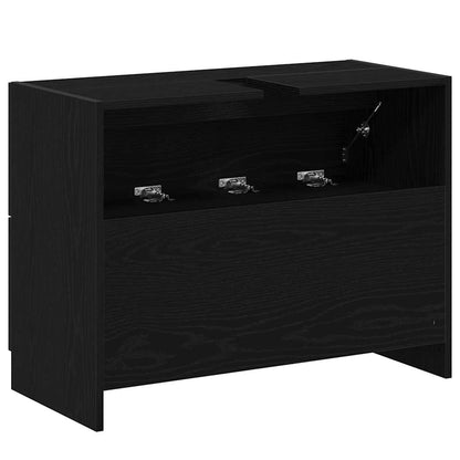 Koupelnová Skříň Černý Dub 78 X 37 X 59 Cm Kompozitní Dřevo