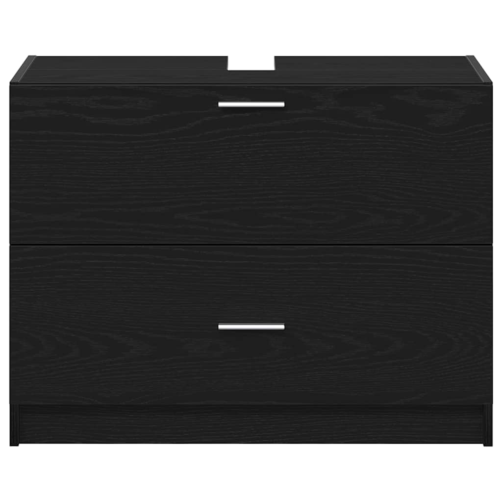Koupelnová Skříň Černý Dub 78 X 37 X 59 Cm Kompozitní Dřevo