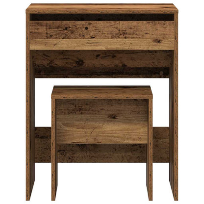 Zrcadlový Stolík 2 Pcs Staré Dřevo 60 X 40 X 75 Cm
