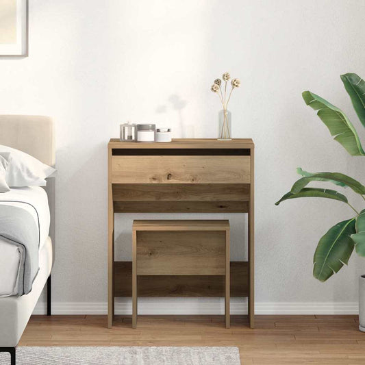 Zrcadlový Stolík 2 Pcs Dub Artisan 60 X 40 X 75 Cm